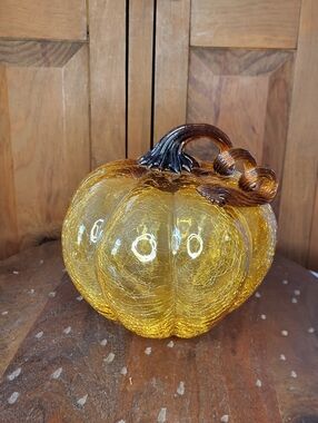 Glass Pumpkin Sculpture